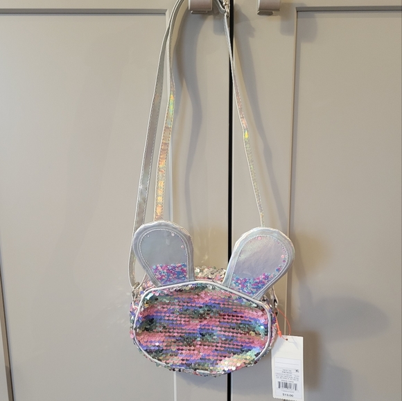 Girls Easter bunny sequin purse with ears - Picture 4 of 5